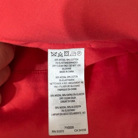 Coral Red Fit & Flare Mini Dress 4  Strapless Pleats Party cocktail French Conn - Picture 9 of 9